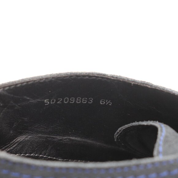 Hugo Boss Chukka  Men\'s US 7.5 UK 6.5 Navy Suede Classic Lace Up Boots